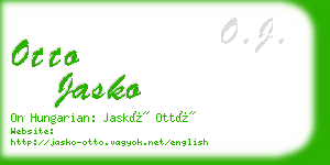 otto jasko business card